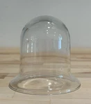 Clear Glass Small Cloche Bell Dome 3.5 Tall Flared Bottom Kitchen Craft Display. Fixed Price $14.00.