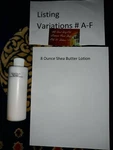 Pick 8 Ounce Scented Lotion Listing Variation # A-f. Fixed Price $29.99.