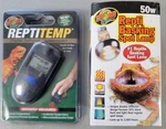 Zoo Med Repti Basking Spot Lamp 50W & Temp Digi Infrared Thermometer New. Fixed Price $19.99.