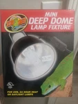 Zoo Med Mini Deep Dome Lamp Fixture Black, 5.5 In, 100W. Fixed Price $25.00.