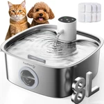 Cordless Wider Tray Dog Water Fountain, 5000MAH Battery Operated Bowl. Fixed Price $76.99.