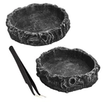 Fulanfudi 2PCS Reptile Water Dish Food Bowl Set Feeder Style 1. Fixed Price $13.41.