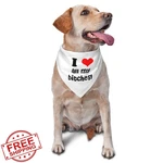 Vercosee Dog Bandana White 1 "bitches Love Me" Cute Adjustable Pet Scarf. Fixed Price $16.99.