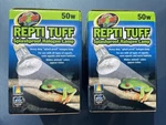 Zoo Med Repti Tuff Halogen Lamp 50 Watt 2 Pack. Fixed Price $23.99.