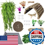 Kathson Bearded Dragon Tank Accessories Kit, Reptile Hide Wooden Bridge Terrariu. Fixed Price $36.36.