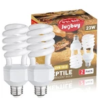 Jugbuy Reptile Light Bulb 23W Spiral Compact UVB10.0, White. Fixed Price $28.21.