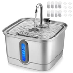 Seirmep Stainless Steel Cat Water Fountain, 101OZ/3L Automatic Pet Foun.... Fixed Price $53.55.
