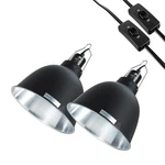 Cavachew 2-PACK 8.1IN Deep Dome Reptile Heat Lamp Fixture For Uva/uvb Bulbs. Fixed Price $60.99.