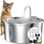 Cat Water Fountain Stainless Steel: 108OZ/3.2L For Drinking - Pet. Fixed Price $88.48.
