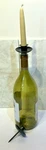 2 New Wine Bottle Top Taper Candle Holder Flat Black Finish Spike Cork Craft. Fixed Price $6.45.