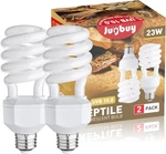 Reptile Light Bulb 23W Spiral Compact Florescent UVB10.0, White. Fixed Price $28.74.