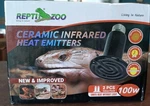 Reptizoo Dual Pack 100W Infrared Ceramic Heat Emitters Black. Fixed Price $11.99.