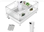 Moonorange Small Turtle Tank With Filter, Acrylic Terrarium, Basking Platform. Fixed Price $40.00.