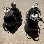 Zoomed Reptile Heat Lamps Set With Basking Platform And Mounting Brackets. Fixed Price $45.00.