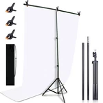 Portable White Backdrop With Stand X 6.5FT Adjustable T-shape Wit.... Fixed Price $63.43.