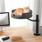 Indoor Elevated Cat Desk Bed Rotation Mounted Perch Adjustable For Office Home. Fixed Price $24.83.