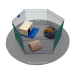 Paw Inspired 48 Inch Round Playpen Mat, Super Absorbent Fleece Cage Liner Wit.... Fixed Price $52.39.