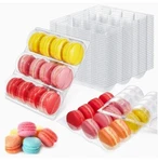 18 Pack Macaron Boxes Clear Plastic. 12 Slots Storage Containers. Fixed Price $15.99.