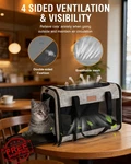 Petux Grey Large Cat Dog Carrier 20LB Top Side Entry Foldable. Fixed Price $82.99.