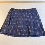 #1647 Toad&co Seleena Skort Blue Floral Stretch Pull On Skirt Shorts T1842801. Fixed Price $29.99.