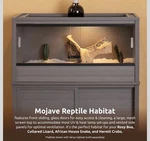 Mojave Reptile Habitat Enclosure With Glass Doors And Mesh Screen Top. Fixed Price $175.00.