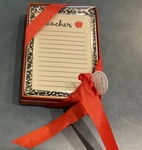 Dayna Lee Collection Teacher Deluxe Trinket 6 4 Glass Tray New Box. Fixed Price $10.00.