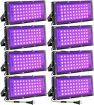 50W Uv Black For Glow Parties - 8 Pack Waterproof Floodlights. Fixed Price $98.99.