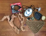 Reptile Bearded Dragon Lamp Driftwood Hammock Rock Bowl Pet Tank Terrarium Lot. Fixed Price $26.95.
