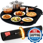Ingenly Round Xxl Warming Mat For Food - Black Color Perfect. Fixed Price $105.95.