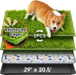 Grass Pad With Tray Large, 29"X20.5", Reusable Artificial Turf For Dogs Po. Fixed Price $133.78.
