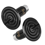 Healsmart Reptile Heat Lamp Ceramic Emitter, No Light 75W, Black. Fixed Price $18.99.