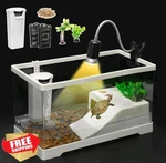 Clioran Extra Large Turtle Tank Kit Habitat Basking Platform Filter Light Plants. Fixed Price $115.00.