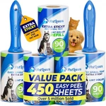 Petlovers Extra Sticky Lint Roller Mega Value Set 450 Sheets For Hair Rem.... Fixed Price $19.20.