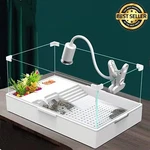 Turtle Tank Kit Tortoise Habitat, Aquarium With Pump Filter, Acrylic... Fixed Price $52.99.