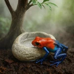 Dart Frog Water Dish Natural River Stone Mini Food Bowl For Terrarium. Fixed Price $16.90.