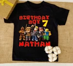 Custom Roblox Game Birthday T-shirt, Family. Fixed Price $19.99.