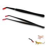 2 Pcs Reptile Feeding Tongs Stainless Steel Aquarium Tweezers With Rubbe. Fixed Price $13.23.