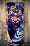 Handmade Ceramic Bong Hookah Bubbler Water Pipe Jungle Street Tiger Glass Bowl. Fixed Price $145.00.