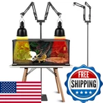 Bestshop Dual Reptile Lamp Stand, Heat (15.7 To 74.3 Inch) With 2 Adj. Fixed Price $58.49.