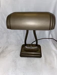 Vintage 15" Metal Bankers Desk Lamp 1940'S Art Deco Industrial Design. Fixed Price $150.00.