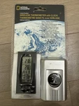 National Geographic Digital In & Out Wireless Thermometer With Clock And Sensor. Fixed Price $18.74.