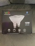 New Bluex Led PAR38 Flood Light Bulb, 18W (120 Equivalent), Pack - Purple. Fixed Price $10.00.