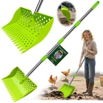 12-INCH 2-IN-1 Chicken Poop Scooper & Rake Us Patent Pending 3-SHAPE Sift.... Fixed Price $51.99.