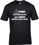 Snakes Mens T-shirt Reptile House Zoo Vet Animals Lizard Funny Cobra Joke Gift. Fixed Price $17.45.