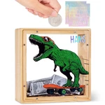 Wooden Piggy Bank For Kids Boys Girls, Diy Name Coin Unicorn Dinosaur Mo.... Fixed Price $17.20.