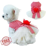 Anelekor Plaid Dog Dress Red Puppy Valentine Tutu. Fixed Price $20.00.