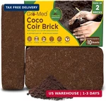Gro-med Coco Coir Brick 2S Pack 1.4 Lb Each,expands To 20 Quarts, Enriched Wit. Fixed Price $16.94.