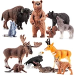 12PCS Large North American Animal Figurines, Realistic Safari Woodland Jungle. Fixed Price $40.99.