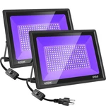 400W Led Flood Lights 2 Pack, Blacklight With Plug, Outdoor Light.... Fixed Price $133.08.