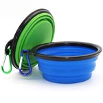 Comsun 2-PACK Collapsible Dog Bowl, Foldable Regular, Blue And Green. Fixed Price $11.99.